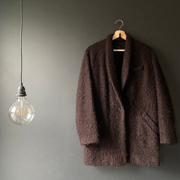 IRO Rafa Oversized Burgundy Coat Size 4 - Picture 5 of 14